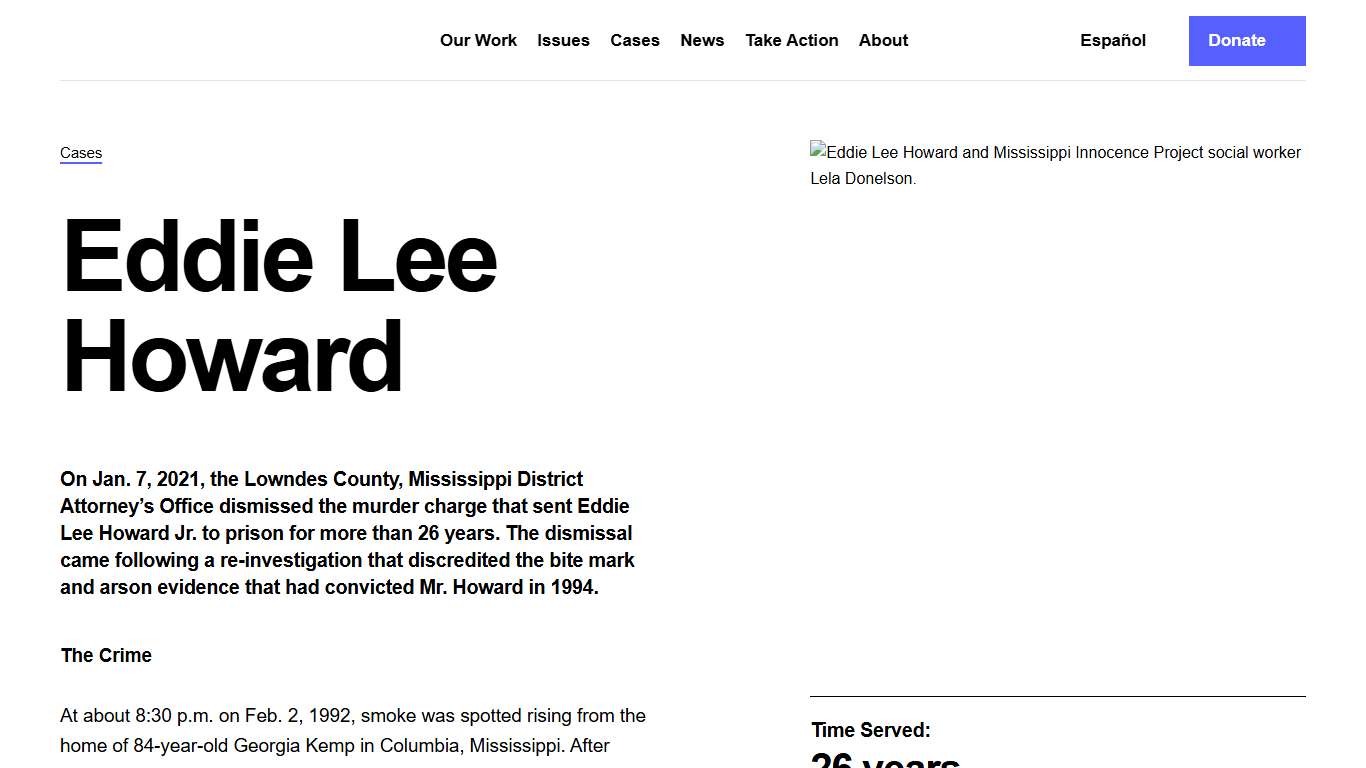 Eddie Lee Howard - Innocence Project